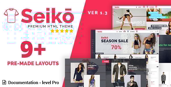 Seiko 1.3.0 - eCommerce HTML Template