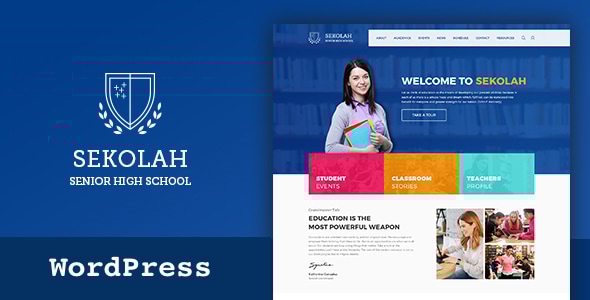 Sekolah 1.0.7 - Senior High School WordPress Theme