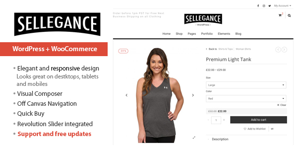 Sellegance 1.1.0.2 - Responsive WooCommerce Theme