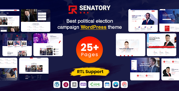 Senatory 2.2.7 - Political Candidate WordPress Theme