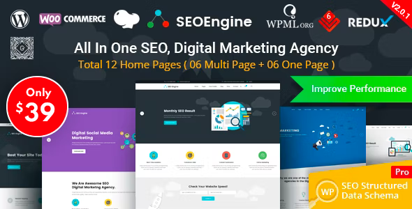 SEO Engine 8.0 - Digital Marketing Agency WordPress Theme