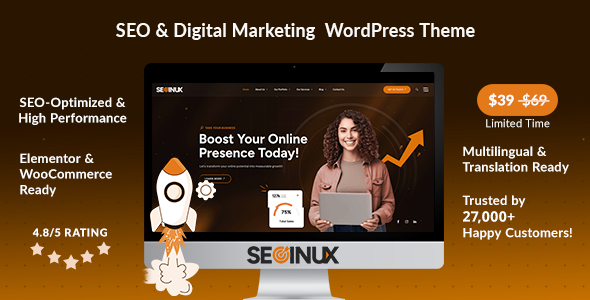 SEOINUX  SEO & Digital Marketing Agency WordPress Theme