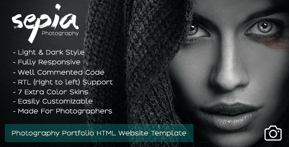 Sepia 2.2 - Photography Portfolio HTML Website Template