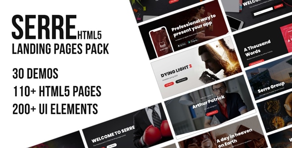 Serre 4.0 - HTML5 Landing Pages Pack