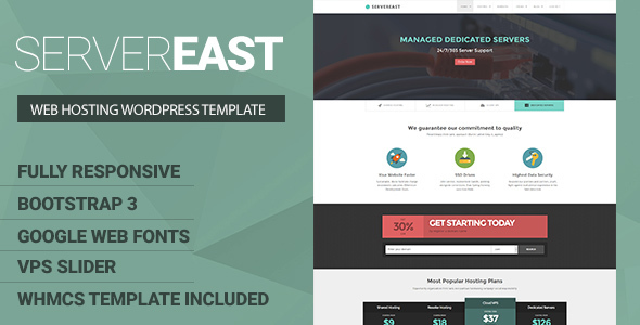 ServerEast 7.5 - VPS Hosting Wordpress Theme