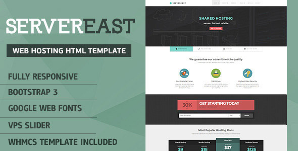 ServerEast 2.0.7 - Web Hosting HTML Template