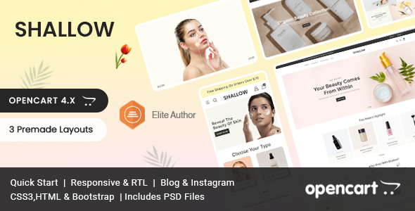 Shallow 4.0.2.1 - Beauty & Cosmetics Store Opencart Theme