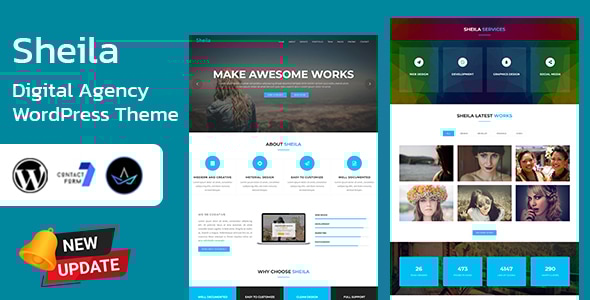 Sheila 1.6 - Material Design Agency WordPress Theme