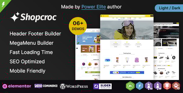 Shopcroc WP 3.4.0 - Elementor Multi-purpose WooCommerce WordPress Theme