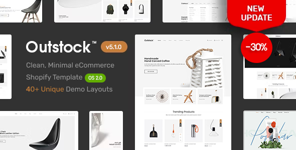 Shopify 5.1.0 - Outstock  Clean Minimal Shopify Themes OS 2.0