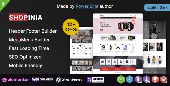 Shopinia WP 3.4.0 - Multi-purpose Elementor WooCommerce Theme