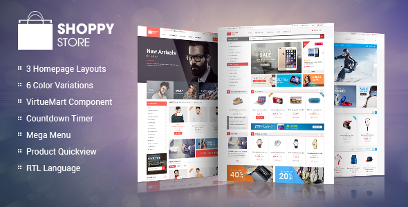 ShoppyStore 3.10.1 - Responsive Multipurpose eCommerce Joomla VirtueMart Theme