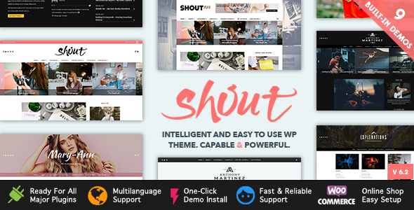 Shout 8.7.2 - Blogging WordPress Theme
