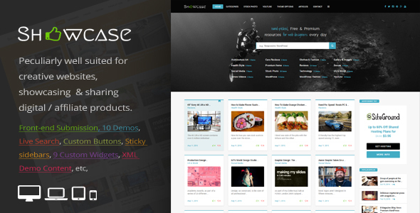 Showcase 4.4 - Responsive WordPress Grid  Masonry Blog Theme