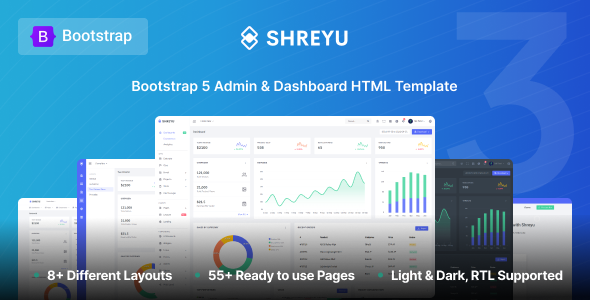 Shreyu 3.0.0 - Admin & Dashboard Template