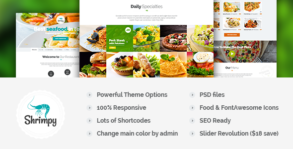 Shrimpy 1.2.2 - Responsive Restaurant Wordpress Theme