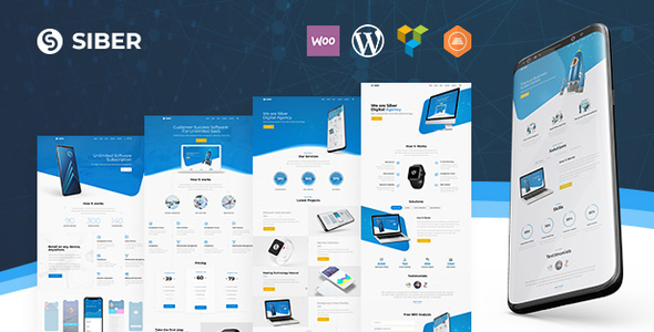 Siber 1.1.0 - SaaS Software & Mobile App WordPress Theme