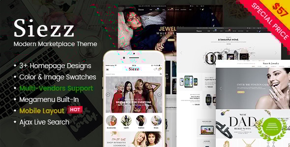 Siezz 1.3.28 - Multi Vendor MarketPlace WooCommerce WordPress Theme (Mobile Layout Ready)
