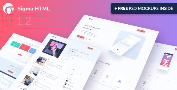 Sigma 1.2 - App Landing Page HTML Template  Stylish Cost Calculator