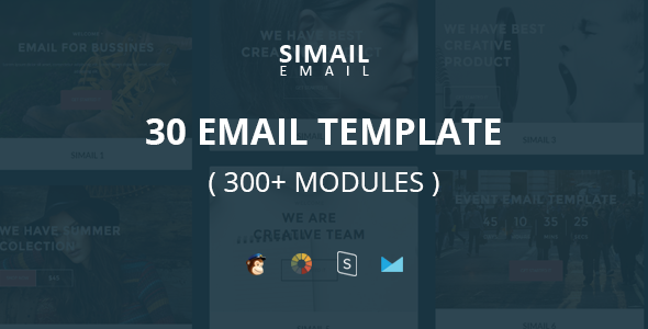SIMAIL - 30 Email Template (300 Modules)  Stampready Builder