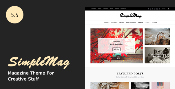 SimpleMag 5.5 Magazine theme for creative stuff