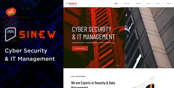 Sinew 2.0 - Cyber Security & IT Management WordPress Theme