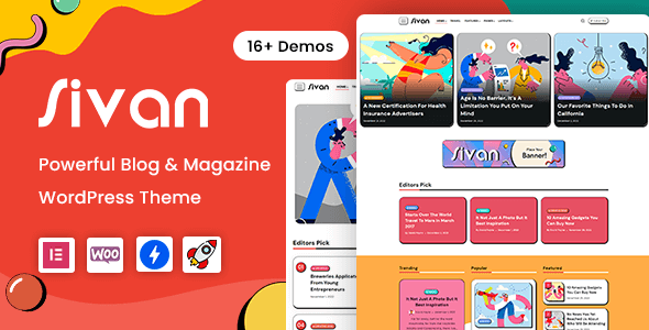 Sivan 2.0 - Blog & Magazine WordPress Theme