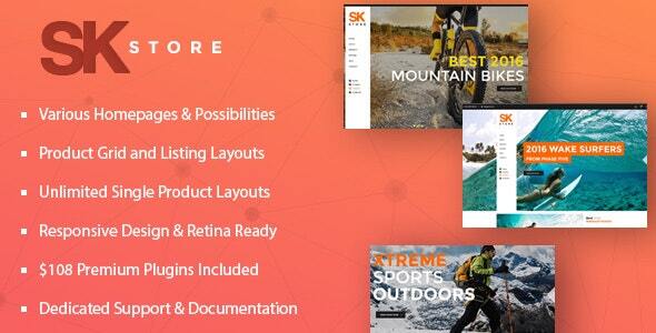 SK Store 1.6.9 - Responsive WP theme for Sport and Athletes