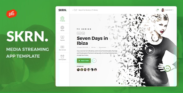 SKRN 1.2 - Media Streaming App HTML Template