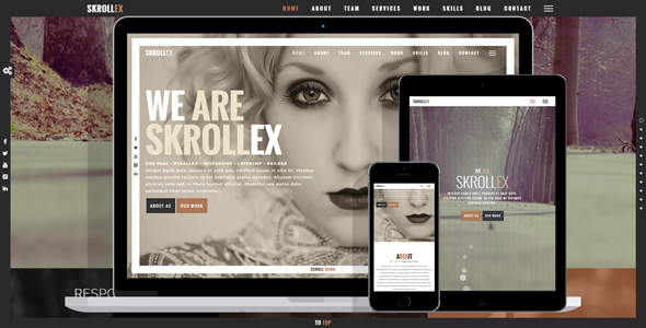 Skrollex 2.10 - Creative One Page Parallax - WordPress Theme