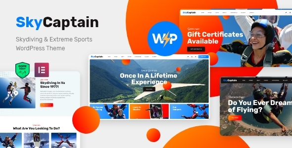 SkyCaptain 1.2.4 - Skydiving & Extreme Sports WordPress Theme