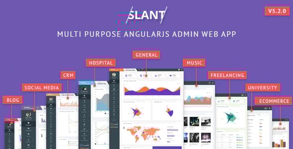 Slant 5.2.0 - Multi Purpose AngularJS Admin Web App with Bootstrap