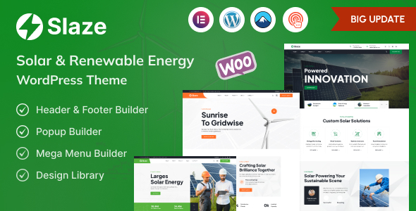 Slaze 6.5 - Solar Panel & Solar Energy Theme