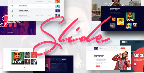 Slide 1.1 - Music WordPress Theme