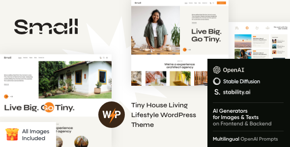 Small 1.12 - Tiny House Living Cottage WordPress Theme
