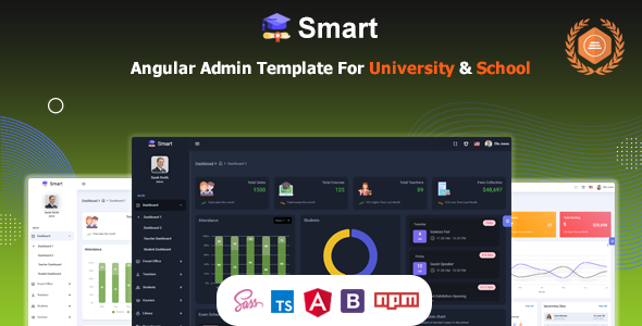 Smart - Angular 20 Admin Dashboard Template for University School & Colleges
