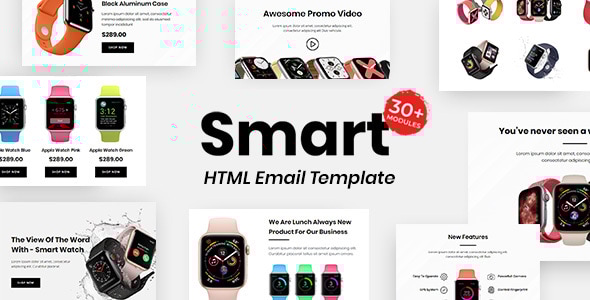 Smart E-commerce 1.1.0 - Multipurpose Responsive Email Template 30 Modules Mailchimp