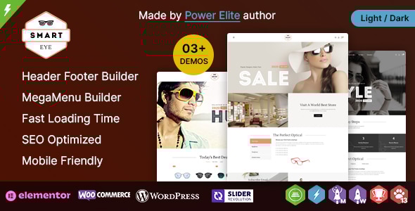 Smart Eye 3.4.0 - Glasses and Fashion Elementor WooCommerce Theme