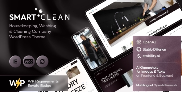 SmartClean 2.5 - Housekeeping & Cleaning Company WordPress Theme