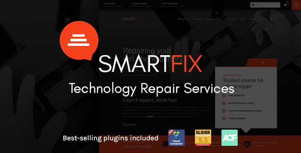 SmartFix 1.2.3 - The Technology Repair Services WordPress Theme