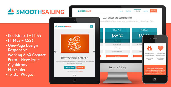 Smooth Sailing 1.5 - One-Page Bootstrap 3 Landing Page