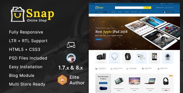 Snap 1.7.2 - Electronics Prestashop 1.7 & 8.x Responsive Theme