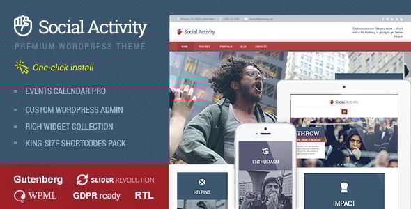 Social Activity 1.5.1 - Politics & Activism WP Theme