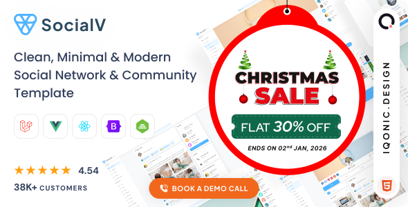 SocialV 5.0 - Social Network & Community Admin Template (Vue 3 React JS HTML Bootstrap 5)
