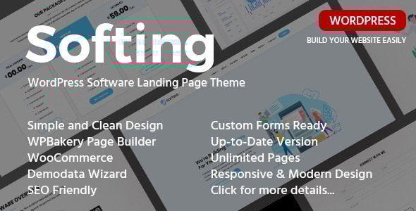 Softing 3.0 - Software Landing Page WordPress Theme