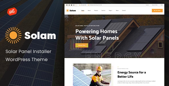 Solam 1.6 - Solar Panel Installer WordPress Theme