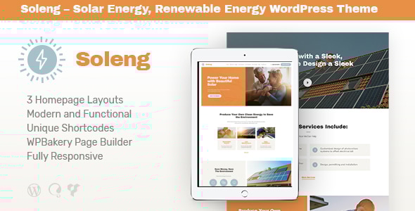 Soleng 1.10.7 - Solar Energy WordPress Theme