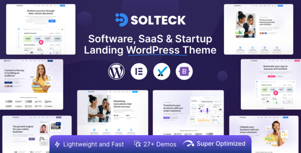 SolTeck - Software Startup & SaaS Landing WordPress Theme
