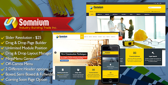 Somnium - Building Business Joomla Template