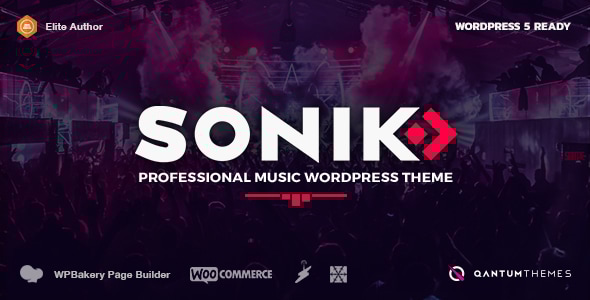 SONIK 1.9.9.3 - Responsive Music Wordpress Theme for Bands Djs Radio Stations Singers Clubs and Labels.
